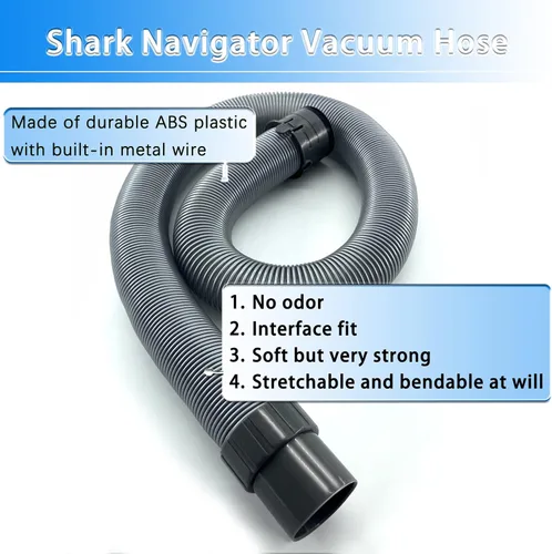 Vista 5 de Manguera de vacío mejorada para Shark Navigator NV22, NV22L, NV26, NV22T, NV22T, NV22LQ, NV80, NV42, NV44, UV400, UV410, manguera de repuesto Shark