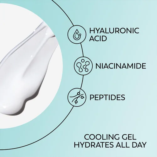 Vista 5 de Olay Hyaluronic + Peptide 24 Gel Crema de ojos, sin fragancia, 0.5oz (0.5 fl oz)