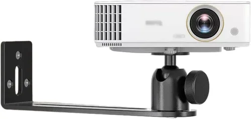 Vista 6 de HIHELO Soporte para proyector de trípode para montaje en pared, estante universal para proyector de inclinación panorámica, cabezal de cama, bandeja