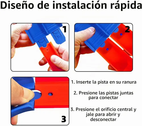 Vista 5 de Conector de rampa de salto de doble vía - 1 unidad, compatible con Hot Wheels Track