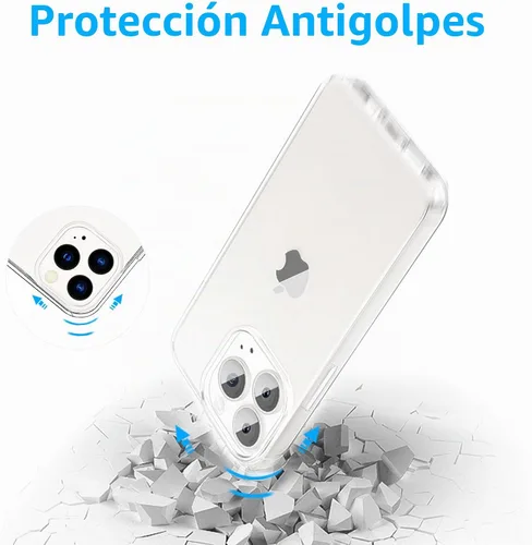 Vista 6 de JJGoo Compatible con iPhone 14 Pro, transparente, suave, a prueba de golpes, delgada, delgada, funda protectora transparente para teléfono