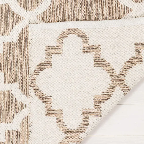 Vista 6 de SAFAVIEH Montauk Collection - Alfombra decorativa, 2 pies 3 pulgadas x 3 pies 9 pulgadas, beige y marfil, hecho a mano, de algodón enrejado, ideal