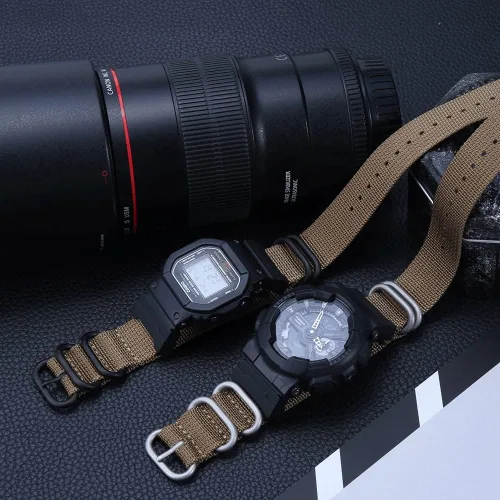 Vista 4 de Conversión RAF Nylon Correa +Adaptadores Reemplazo para Casio 0.630 in Series Watch Band