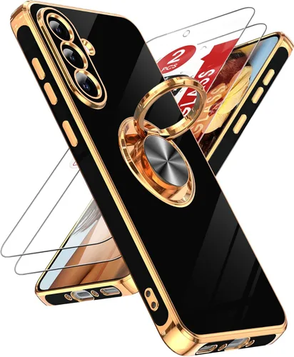 Vista 88 de LeYi Funda para iPhone XR: con Protector de Pantalla de Vidrio Templado [Paquete de 2] Soporte de Anillo Giratorio de 360°, Soporte Magnético