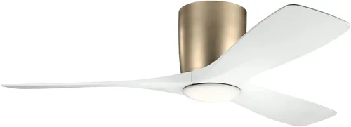 Vista 14 de Kichler Volos Ventilador de Techo de 48 pulgadas con Luz LED y Control de Pared en Níquel Cepillado, Ventilador Moderno de Interior con Motor
