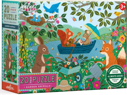 Vista 10 de eeBoo Rompecabezas de 20 piezas – Dinosaur Land Rompecabezas infantil con temática prehistórica, piezas grandes para manos pequeñas para desarrollar