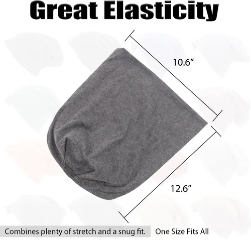 Vista 5 de UTTPLL Gorros de algodón holgados unisex ligeros, hip-hop, suaves, holgados, elásticos, gorros de quimioterapia para hombres y mujeres