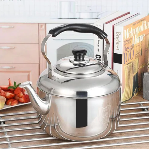 Vista 9 de Luxshiny Hervidor de té de gran capacidad, tetera silbante, cómoda manija aislada, hervidor de agua de acero inoxidable de grado alimenticio