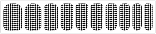 Vista 2 de Calcomanías de arte para uñas, diseño de uñas de primavera 3D, autoadhesivas para manicura de uñas, pata de gallo en blanco y negro, decoración