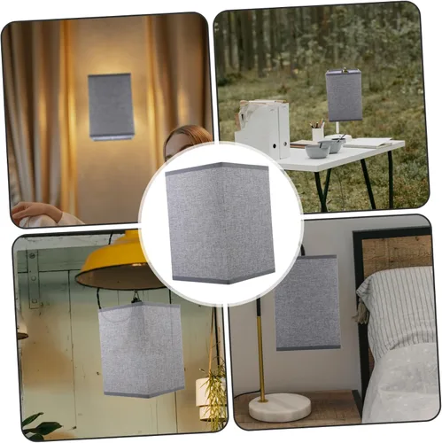 Vista 6 de Lámpara de pie Lámpara de pie Pantalla cuadrada Rectangular Lino Lavable a mano Cubierta de luz de mesa