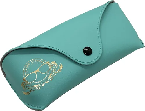 Vista 4 de Modern Eyewear Funda de cuero para gafas de sol portátil para mujeres y hombres