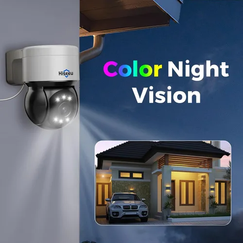 Vista 5 de [Inclinación panorámica de 330° 90° + seguimiento humano] Sistema de cámara de seguridad Hiseeu 4K PoE, sistema de cámara de seguridad NVR con 8
