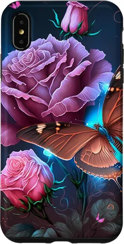 Vista 11 de Family Butterfly Rose Flower Firefly PC Case for iPhone 17