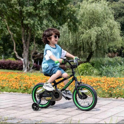 Vista 4 de Glerc NuNu - Bicicleta para niños de 12, 14, 16 pulgadas, estilo BMX para niños de 2 a 8 años, bicicletas para niños pequeños con ruedas