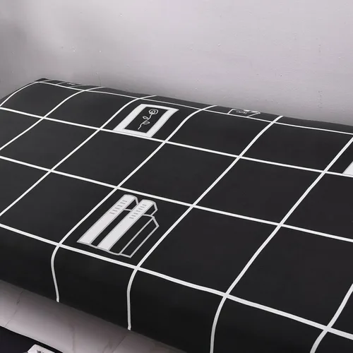 Vista 5 de ele ELEOPTION Funda de sofá cama sin brazos para futón, funda de sofá, funda de sofá, funda de sofá universal de tela elástica de tamaño matrimonial