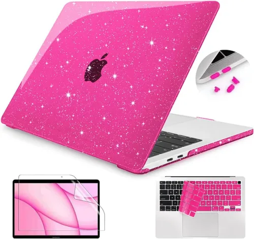 Vista 33 de Teryeefi Funda para MacBook Air 13 pulgadas Case 2021 2020 2019 2018 A2337 M1 A2179 A1932, carcasa rígida esmerilada, cubierta de teclado