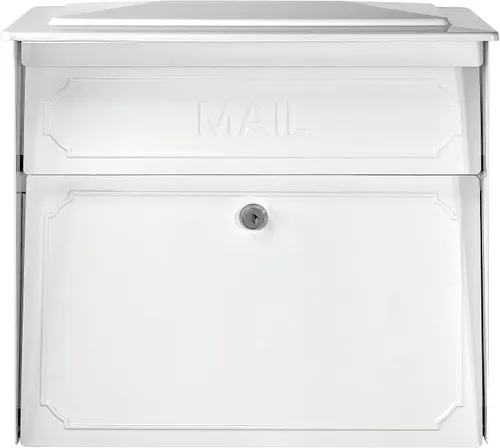 Vista 2 de Mail Boss 7179 Buzón de pared con cierre de bloqueo de seguridad para casa adosada, Blanco Alpino