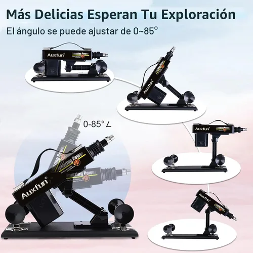 Vista 2 de Máquina sexual con ventosa, máquina de amor con consolador realista Negro