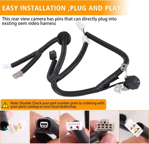 Vista 7 de 39530SZAA01 Cámara de visión trasera compatible con Honda Pilot con gran angular 2012 2013 2014 2015 HO1960125 Cámara trasera de respaldo con cable