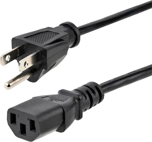 Vista 8 de StarTech Cable de alimentación resistente de 3 pies, NEMA 5-15P a C13, 15A 125V, 14AWG cable de alimentación de CA de repuesto para computadora