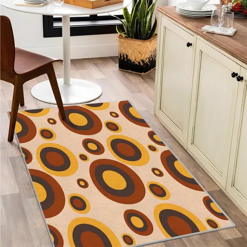 Vista 21 de Alfombra retro con flores, alfombra vintage de 2 x 3 pies, lavable antideslizante, para interiores, para entrada, entrada, cocina, mesita de noche