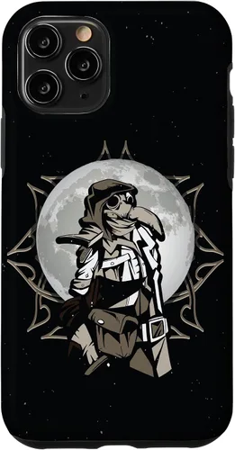 Vista 10 de iPhone 15 Médico de la peste con máscara de médico de la peste y funda de tarjeta del tarot