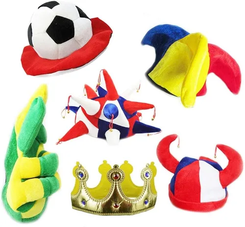 Vista 2 de Divertidos sombreros de fiesta divertidos para adultos, paquete de 6 – Sombreros de disfraz novedosos surtidos para suministros de fiesta