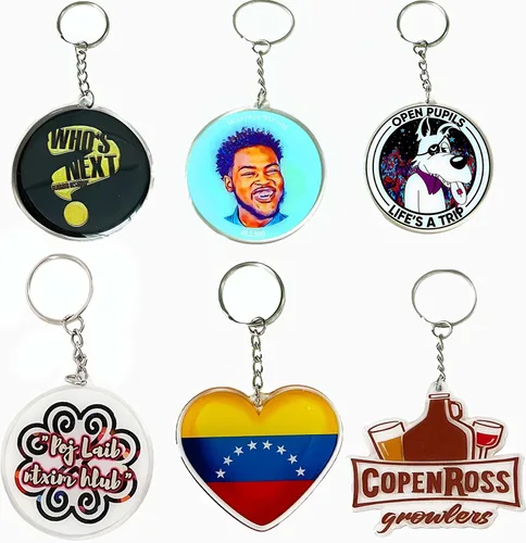 Vista 3 de GROZON 100 llaveros de acrílico personalizables, llavero de música escaneable, llaveros de fotos impresos personalizados al por mayor