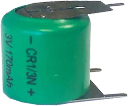 Vista 2 de Exell 3V 170mAh 3-Pin CMOS Memory Batería de litio Reemplazo CR1/3N-FT1, COMP-15-3