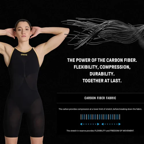 Vista 5 de Arena POWERSKIN Carbon-AIR2 - Bañador para mujer (espalda abierta)