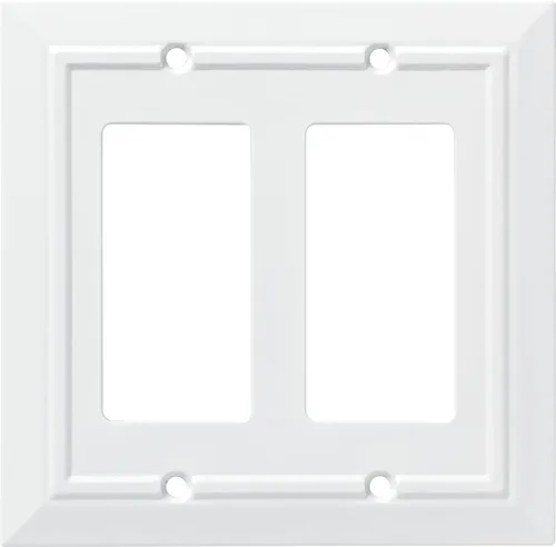 Vista 13 de Franklin Placa de pared/placa para interruptores/funda, simple, de arquitectura clásica, de bronce, Blanco, W35242-PW-C