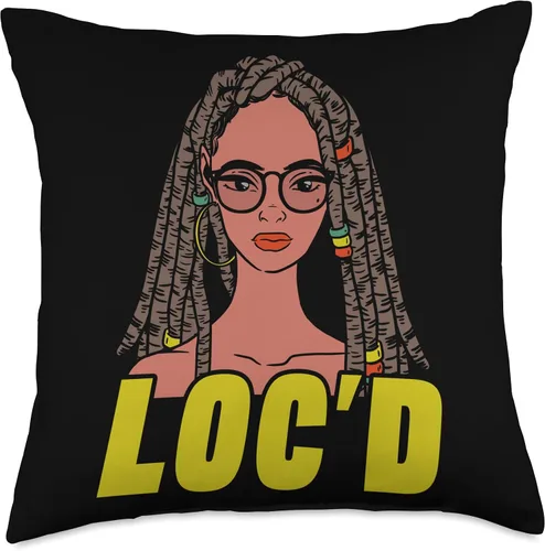 Vista 5 de Locs Afro Dreadlocks Love Natural Beauty Hair It's the Locs for Me-Afro Hair - Almohada negra americana africana, 16 x 16 pulgadas, multicolor