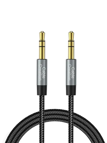 Vista 15 de CableCreation Cable Auxiliar para Auto (1-4 pies), Cable de Audio de 3,5 mm Enrollado de Macho a Macho, Cable Auxiliar Estéreo de 1/8 Pulgadas
