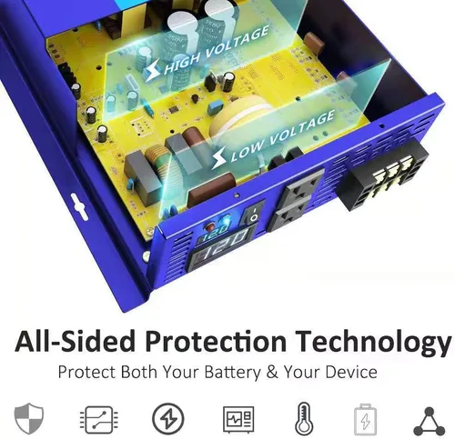 Vista 6 de Inversor de onda sinusoidal pura de 3000 W, 36 V CC a CA, 120 V, 110 V, sobretensión, 6000 W, convertidor de energía para sistema solar