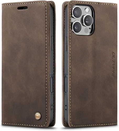 Vista 20 de QLTYPRI Para iPhone Air Case Wallet Con Tarjetero, Vintage PU Cuero Kickstand Cierre Magnético A Prueba De Golpes Folio Libro Funda Para IPhone 17