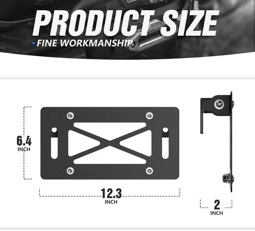 Vista 2 de Marco universal abatible para placa de matrícula compatible con Hawse Fairlead de 10 pulgadas, reubicación del soporte de matrícula frontal, rodillo