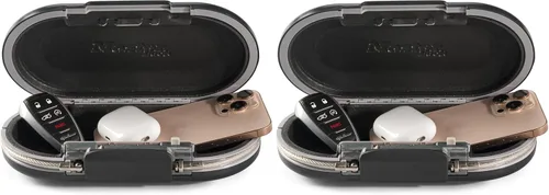 Vista 10 de Master Lock Caja de seguridad pequeña portátil, establece tu propia combinación, caja fuerte portátil, caja fuerte de viaje personal, 5900D, gris