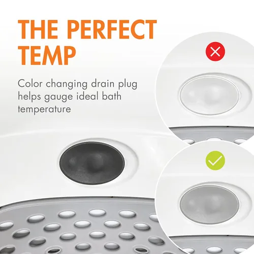 Vista 12 de Boon Soak 3 Stage Baby Bathtub - Tina de baño para bebé de 3 etapas Boon - Tina de baño con tres posiciones de soporte para recién nacidos a niños