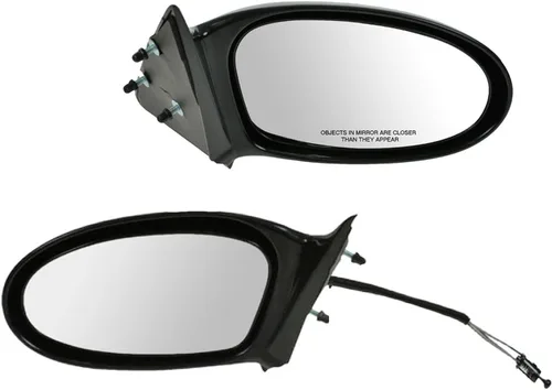 Vista 27 de TRQ Conjunto de 2 piezas de espejo lateral para conductor y pasajero, ajuste eléctrico, sin calefacción, sin memoria, color negro, compatible