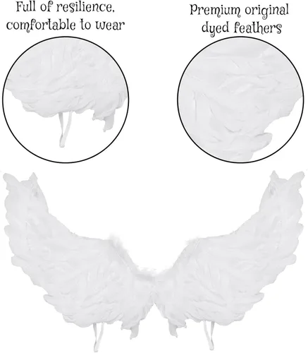 Vista 3 de Angel Wings and Halo for Kids Halloween Costume