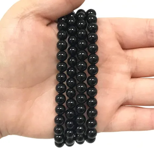 Vista 470 de Gem Avenue Handmade Round Bead Stretch Bracelet Unisex Natural Stone Beaded Jewelry for Men & Women, Elastic Wristband for Daily Wear