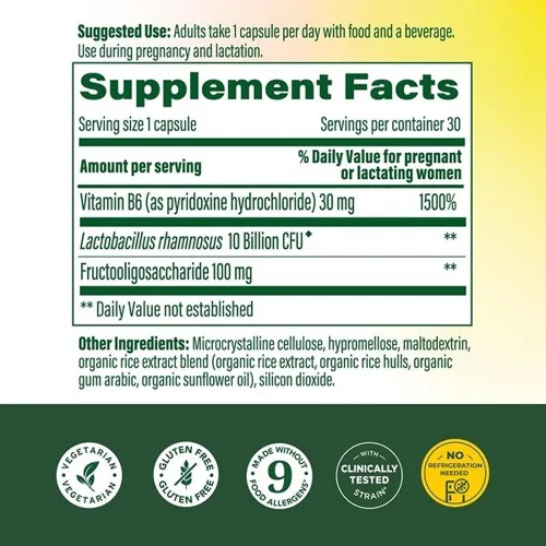 Vista 2 de MegaFood Baby & Me 2 Probiótico prenatal, prebióticos vegetarianos para el embarazo y probióticos para mujeres, salud digestiva y apoyo inmunológico