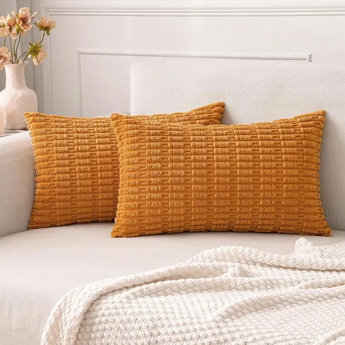 Vista 58 de MIULEE - Paquete de 2 fundas de cojín decorativas de corduroy, modernas y boho, suaves, con rayas, decoración del hogar, sofá, sala de estar, sillón