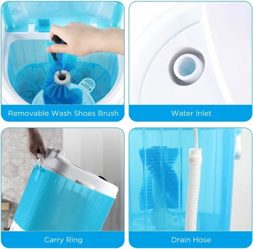 Vista 7 de Lavadora portátil de zapatos, lavadora portátil de zapatos, mini lavadora portátil, lavadora automática inteligente para zapatos, para apartamentos
