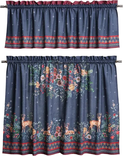 Vista 71 de Maison d' Hermine Juego de cortinas de cocina para ventanas, juego de cortinas de cocina 100% algodón, cenefas para el hogar [2 niveles