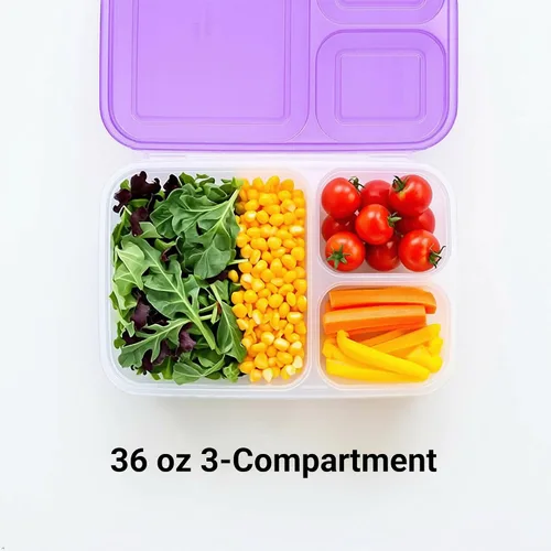 Vista 3 de Contenedor de 3 compartimentos reutilizable