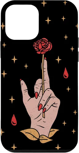 Vista 12 de Funda estética de Tarot con diseño de rosa mágica y estrellas para iPhone 15