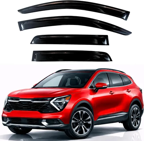 Vista 17 de KPY Protector de lluvia compatible con Toyota RAV4 1996-2000 (4 puertas), 4PC Visera de ventana Deflectores de ventilación de ventana lateral