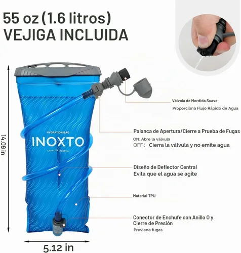 Vista 5 de IX INOXTO Running Vest Hydration Backpack, Lightweight Running Backpack