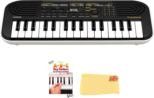 Vista 10 de Casio Casiotone SA-51 Teclado Mini de 32 Teclas - Paquete Negro con Fuente de Alimentación, Pegatinas para Teclas, Libro de Instrucciones y DVD